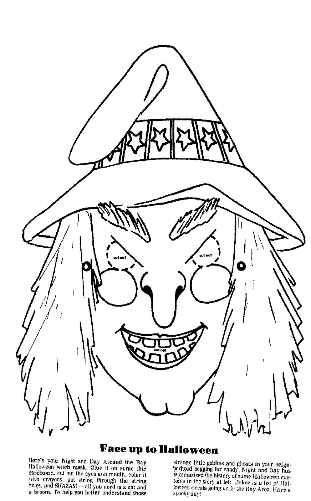 Scream Mask Coloring Pages